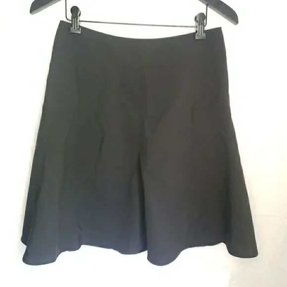 Express Design Studio Black A Line Circle Skirt Zip Back Women's Size 6 Y2K 90s - Picture 1 of 12